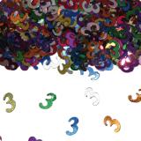 Confettis d'anniversaire "Chiffres multicolores" 14 g - 3