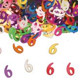 Confettis d'anniversaire "Chiffres multicolores" 14 g - 6