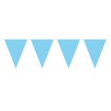 Guirlande de fanions unicolore 10 m - bleu clair