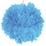 Déco de plafond "Pompon en papier crépon" 30 cm - bleu clair