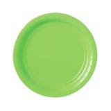 8 assiettes en carton unies 22,8 cm - vert clair