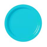 8 assiettes en carton unies 22,8 cm - turquoise