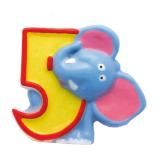 Bougie chiffre "Safari" 5 cm - 5