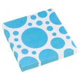 20 serviettes "Pois colorés en folie" - bleu clair