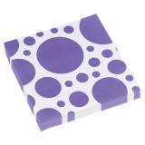 20 serviettes "Pois colorés en folie" - lilas
