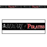 Rouleau de rubalise "Beware of Pirates" 6 m