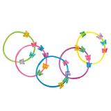 5 bracelets "Papillons multicolores"