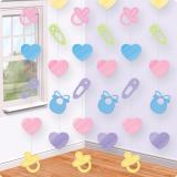 Déco murale "Baby party" 213 cm 6 pcs