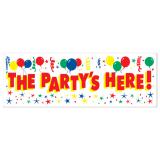 Bannière "The Party's Here!" 1,5 m