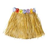 Jupe en raphia synthétique avec fleurs pour enfant - beige