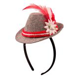 Petit chapeau bavarois "O' zapft is" avec serre-tête 10 cm