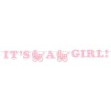 Guirlande de lettres "Baby Party" 170 cm - rose