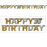 Guirlande de lettres "30 ans Glamour" Happy Birthday 2,1 m