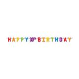 Guirlande de lettres "Happy 30th Birthday" 168 cm