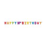 Guirlande de lettres "Happy 30th Birthday" 168 cm