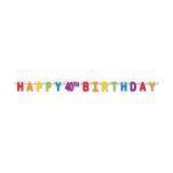 Guirlande de lettres "Happy 40th Birthday" 168 cm