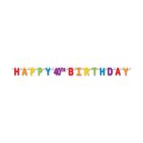 Guirlande de lettres "Happy 40th Birthday" 168 cm