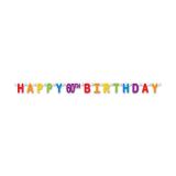 Guirlande de lettres "Happy 60th Birthday" 168 cm