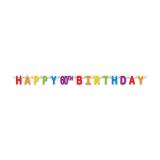 Guirlande de lettres "Happy 60th Birthday" 168 cm