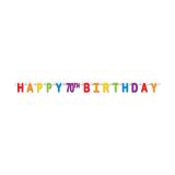 Guirlande de lettres "Happy 70th Birthday" 168 cm