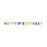 Guirlande de lettres "Happy 70th Birthday" 168 cm