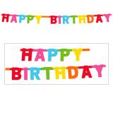 Guirlande de lettres colorées "Happy Birthday" 1,5 m