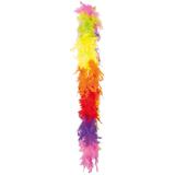 Boa à plumes colorées "Arc-en-ciel" 190 cm