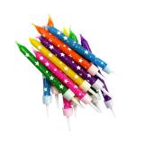 Bunte Geburtstagskerzen "Kleine Sterne" 12er Pack