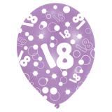 6 ballons de baudruche 18 ans "Bubbles"