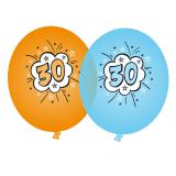 8 ballons de baudruche "Super 30 ans"