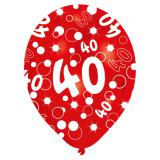 6 ballons de baudruche 40 ans "Bubbles"