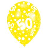 6 ballons de baudruche 50 ans "Bubbles"