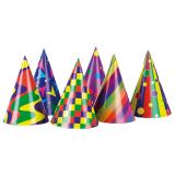 Bunte Partyhüte 6er Pack