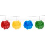 Guirlande de pompons colorés 3 m 