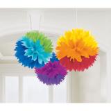 Pompons multicolores "Arc-en-ciel" 3 pcs.