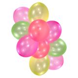 10 ballons de baudruche multicolores UV