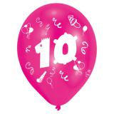 8 ballons multicolores "Fête d'anniversaire" - 10