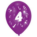 8 ballons multicolores "Fête d'anniversaire" - 4