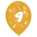 8 ballons multicolores "Fête d'anniversaire" - 9