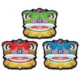 Têtes de dragons chinois 36 cm 3 pcs