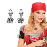 Boucles d'oreille à clip "Femme pirate"