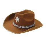 Chapeau de Cowboy "Shérif" - marron