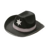 Chapeau de Cowboy "Shérif" - noir