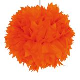 Déco de plafond "Pompon en papier crépon" 30 cm - orange