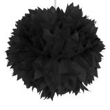 Déco de plafond "Pompon en papier crépon" 30 cm - noir