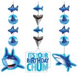 Suspensions "Attention requins !" 17,7 cm 3 pcs