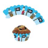 Contours décoratifs pour muffins "Univers pirate" 12 pcs