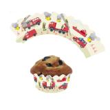 Contours décoratifs pour muffins "Pompiers en action" 12 pcs