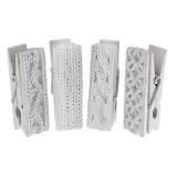 Pinces décoratives "Motif tricot hivernal" 4-pcs