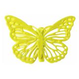 4 clips en métal "Papillon" - jaune